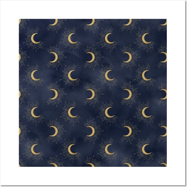 Celestial moon pattern Wall Art by UniqueMe